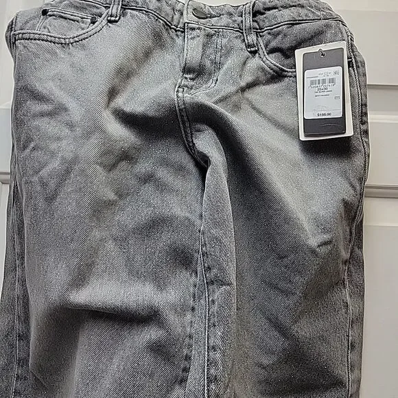 Guess Women's Mid-Rise Sexy Palazzo Shimmer Gray Jeans 25W x 30L - NEW - Picture 10 of 12